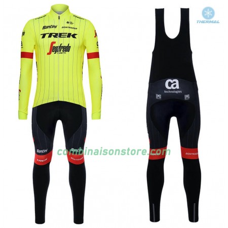 Maillot Cyclisme Hiver + Collant à Bretelles 2018 Trek-Segafredo N002